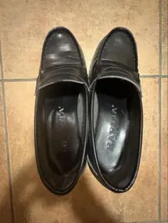 HARUTA 黒 レザー ローファー　22.5cm