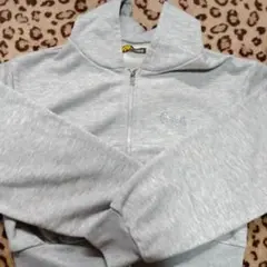 egg by SUREVE クロップドパーカー グレー ヒョウ柄