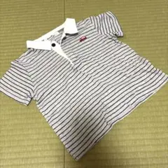 familiar ストライプ ポロシャツ 110