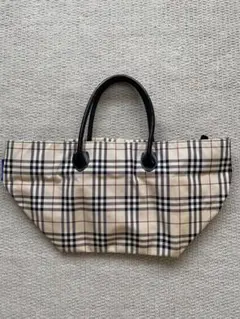 今48 BURBERRY BLUE LABEL ハンドバッグ バーバリー 舟形 - メルカリ