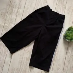 グローバルワーク ワイドパンツ ストレッチ 130 ブラック