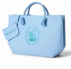 スワロフスキー SWAROVSKI　ノベルティ　マキシトートバッグ　ブルー 水色のサムネイル