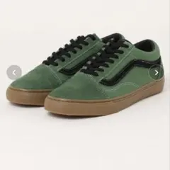 VANS スニーカー オールドスクール　グリーン　ガムソール　24.5cm