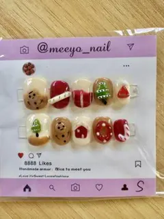 クリスマスデザイン ネイルチップ