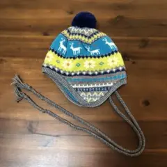 familiar ファミリア　ニット帽子　紐付き　Mサイズ