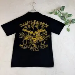 ジャンキーズパラダイス ポロシャツ ドクロ刺繍 スカル Y2K ブラック M