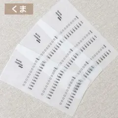 貯金シート　くま　貯金リフィル　バインダー貯金　saving 韓国