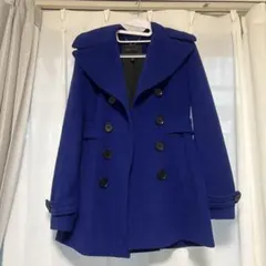 BCBGMAXAZRIA 青 ピーコート ウエストベルト付きのサムネイル