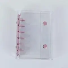 シール帳 クリア ピンク バインダー A7 リフィル 10枚 セット シール