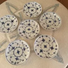 ロイヤルコペンハーゲン　ブルーフルーテッド　ミニプレート6枚