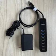 エレコム USB3.0 2.0ハブ 7ポート U3H-T706SBK