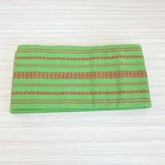 三献上 黄緑 半幅帯 小袋帯 踊り帯　赤　黄緑