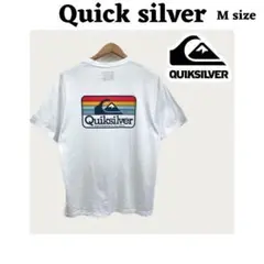 Quiksilver ホワイト Tシャツ Mサイズ ロゴT クイックシルバー