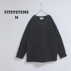 フィットシステムズ　スウェット　フリース　Vネック　長袖　カジュアル　М