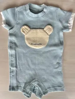 【ベビー/お肌にやさしいシリーズ】ワッフル素材の前開きカバーオール　80cm