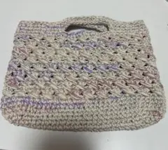 ハンドメイドバッグ　編み物 毛糸