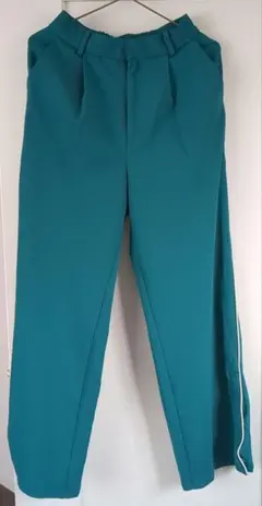 AZUL　ターコイズ色 プリーツ入り　パンツ　М
