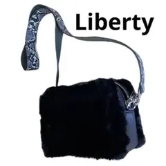 Liberty ブラック　ファーショルダーバッグ　パイソン　カーキのサムネイル