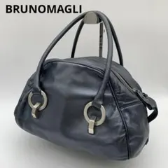 ブルーノマリ ハンドバッグ ミニボストン ブラック 黒色 レザー 本革 イタリアのサムネイル