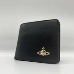 Vivienne Westwood　二つ折り財布　サフィアーノレザー　黒　オーブのサムネイル