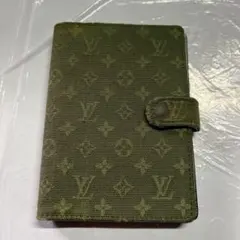 ルイヴィトン　アジェンダPM 手帳ケース　緑　グリーン　モノグラム　中古品