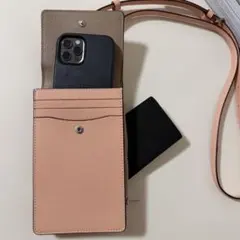 【極美品】 COACH スマホショルダー クロスボディ ピンク レザーのサムネイル