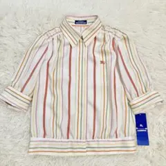 【新品タグ付き】BURBERRY BLUE LABELストライプ シャツブラウス