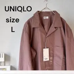 新品 UNIQLO U ユニクロ オープンカラーシャツ メンズ Lサイズ b