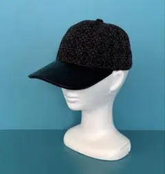 極美品】ロエベ アナグラム ベースボールキャップ レザー ジャカード