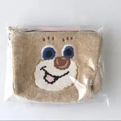 【新品未使用】ドアップテディ ポーチ ベージュ タグ付き