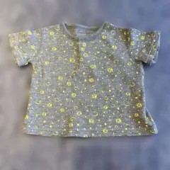 x-girl キッズ 半袖Tシャツ ワッフル素材 星柄 グレーのサムネイル