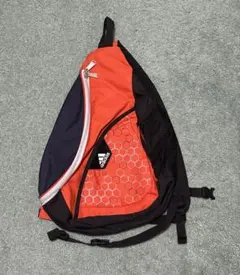00s archive adidas ワンショルダー　スリングバッグ　オレンジ黒