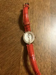 ABISTE 腕時計 赤レザー