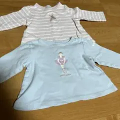 petit main 長袖Tシャツ 2枚セット 80cm