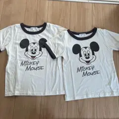 GLOBAL WORK ミッキーマウス Tシャツ LとX L