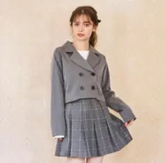 Treat Ürself チェックボックスプリーツミニスカートのサムネイル