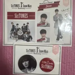 SixTONES 1st Anniversary ジェシー 缶バッジ ステッカー