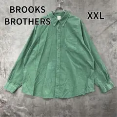ブルックスブラザーズ 長袖シャツ 緑 ボタンダウン カジュアル 古着【9102】