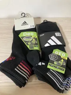 adidas Deo機能付きソックス 3足セット 25-27cm