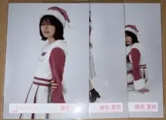 櫻坂46 生写真 藤吉夏鈴 2024年クリスマスサンタ衣装チュウヒキ座り