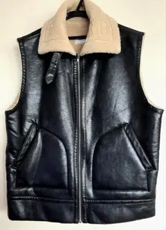 W.W.G レザー フリース ベスト