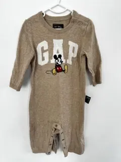 GAP ミッキーマウス ロンパース ベージュ　70