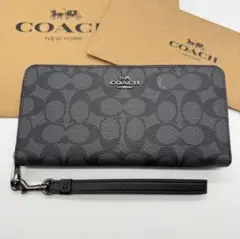 COACH C3548 レザー長財布 ブラック - メルカリ