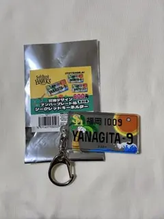 柳田悠岐 ホークス 宮崎デザイン ナンバープレート風 シークレットキーホルダー