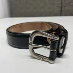 S*y様 GUCCI ブラックレザーベルト バックル