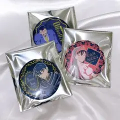 名探偵コナン library art 工藤新一 毛利蘭 毛利小五郎 缶バッジ