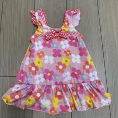 花柄フリル　水着　キッズ　120㎝