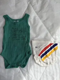 BOBO CHOSES リブ編みロンパースセット 6-12ヶ月