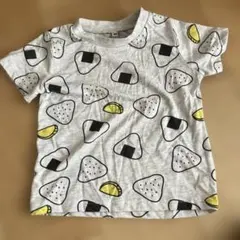 おにぎりプリント Tシャツ 100cm