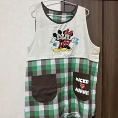 ミッキー ミニー 刺繍 エプロン M-L